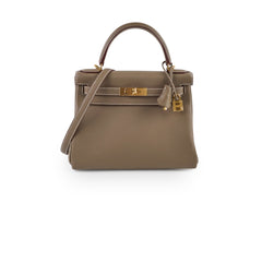 Hermes Kelly 28 Etoupe GHW W Stamp