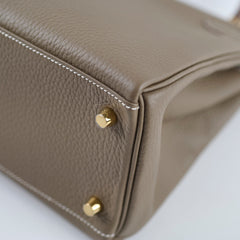 Hermes Kelly 28 Etoupe GHW W Stamp