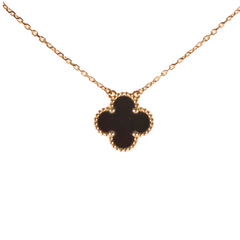 Van Cleef & Arpels Vintage Alhambra Necklace Onyx