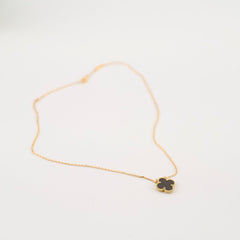 Van Cleef & Arpels Vintage Alhambra Necklace Onyx