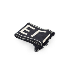 Celine Thick Wool Scarf Black/White