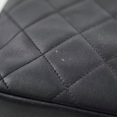 Chanel Circle Handle Black Quilted Flap Bag