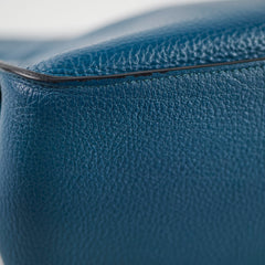 Hermes Jypsiere 34 Clemence Blue Thalassa - Square P Stamp