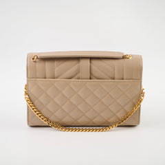 Saint Laurent Small Envelope Bag Beige