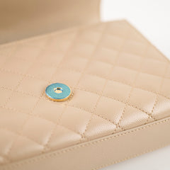 Saint Laurent Small Envelope Bag Beige