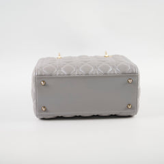 Dior Medium Lady Dior Grey Lambskin GHW