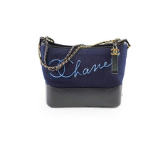 Chanel Paris-Hamburg Embroidered Gabriele Hobo Bag Navy
