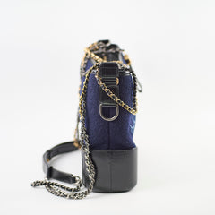 Chanel Paris-Hamburg Embroidered Gabriele Hobo Bag Navy