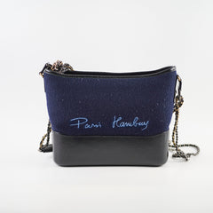 Chanel Paris-Hamburg Embroidered Gabriele Hobo Bag Navy