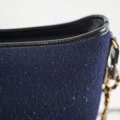 Chanel Paris-Hamburg Embroidered Gabriele Hobo Bag Navy