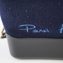 Chanel Paris-Hamburg Embroidered Gabriele Hobo Bag Navy