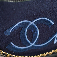 Chanel Paris-Hamburg Embroidered Gabriele Hobo Bag Navy