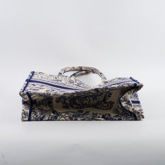 Dior Medium Book Tote Ecru & Blue Toile de Jouy