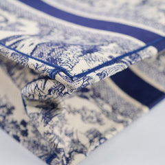 Dior Medium Book Tote Ecru & Blue Toile de Jouy