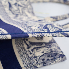 Dior Medium Book Tote Ecru & Blue Toile de Jouy