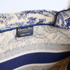 Dior Medium Book Tote Ecru & Blue Toile de Jouy
