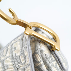 Christian Dior Medium Saddle Oblique Light Grey