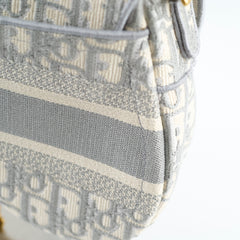 Christian Dior Medium Saddle Oblique Light Grey