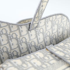 Christian Dior Medium Saddle Oblique Light Grey