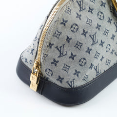 Louis Vuitton Mini Lin Monogram Horizontal Alma Navy