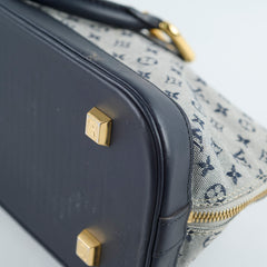 Louis Vuitton Mini Lin Monogram Horizontal Alma Navy