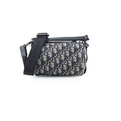 Dior Mini Roller Messenger Canvas Navy shoulder