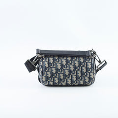 Dior Mini Roller Messenger Canvas Navy shoulder
