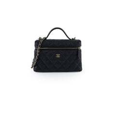 Chanel 25c Top Handle Black Caviar Vanity