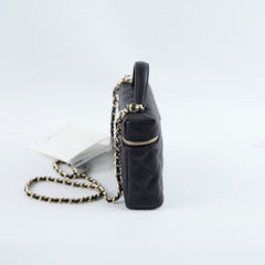 Chanel 25c Top Handle Black Caviar Vanity