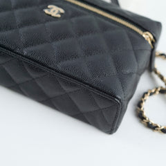 Chanel 25c Top Handle Black Caviar Vanity