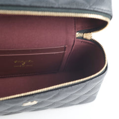 Chanel 25c Top Handle Black Caviar Vanity