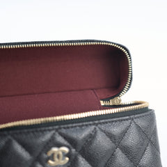Chanel 25c Top Handle Black Caviar Vanity