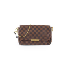 Louis Vuitton Favourite MM Damier Ebene Coated Canvas Brown