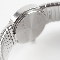 Bvlgari 26mm Tubogas Stainless Steel Quartz Watch with Black Dial