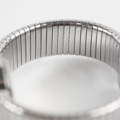 Bvlgari 26mm Tubogas Stainless Steel Quartz Watch with Black Dial