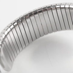 Bvlgari 26mm Tubogas Stainless Steel Quartz Watch with Black Dial