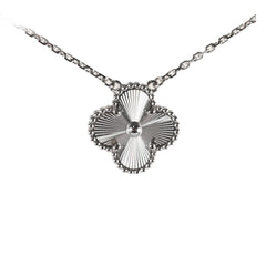 Van Cleef & Arpels Vintage Alhambra White Gold Guilloche