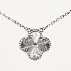 Van Cleef & Arpels Vintage Alhambra White Gold Guilloche