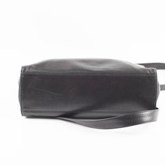 Chanel Vintage CC Logo Lambskin Chain Tote Black