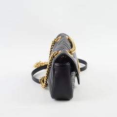 Gucci Small Marmont Flap Bag Black GHW