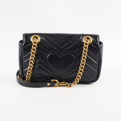 Gucci Small Marmont Flap Bag Black GHW
