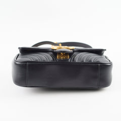Gucci Small Marmont Flap Bag Black GHW