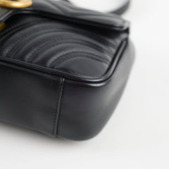 Gucci Small Marmont Flap Bag Black GHW