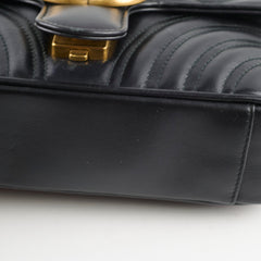 Gucci Small Marmont Flap Bag Black GHW