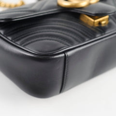 Gucci Small Marmont Flap Bag Black GHW