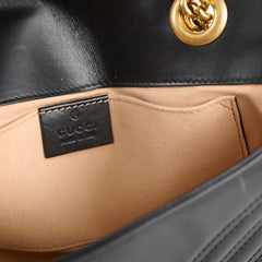 Gucci Small Marmont Flap Bag Black GHW