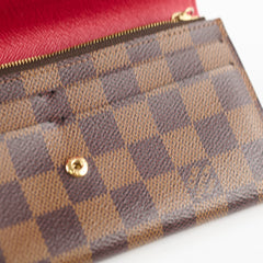 Louis Vuitton Emilie Damier Ebene Long Wallet