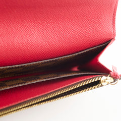 Louis Vuitton Emilie Damier Ebene Long Wallet