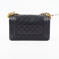 Chanel Small Boy Bag Black Caviar GHW