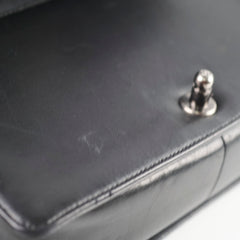 Chanel Old Medium Black Lambskin Ruthenium HW